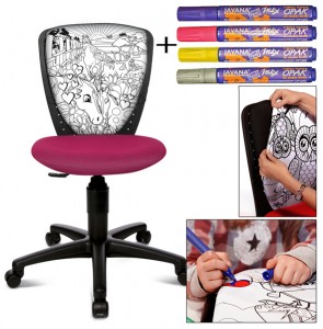Chaise de bureau à colorier